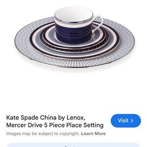 Kate Spade China by Lenox, Mercer Drive 3 Piece Place Setting